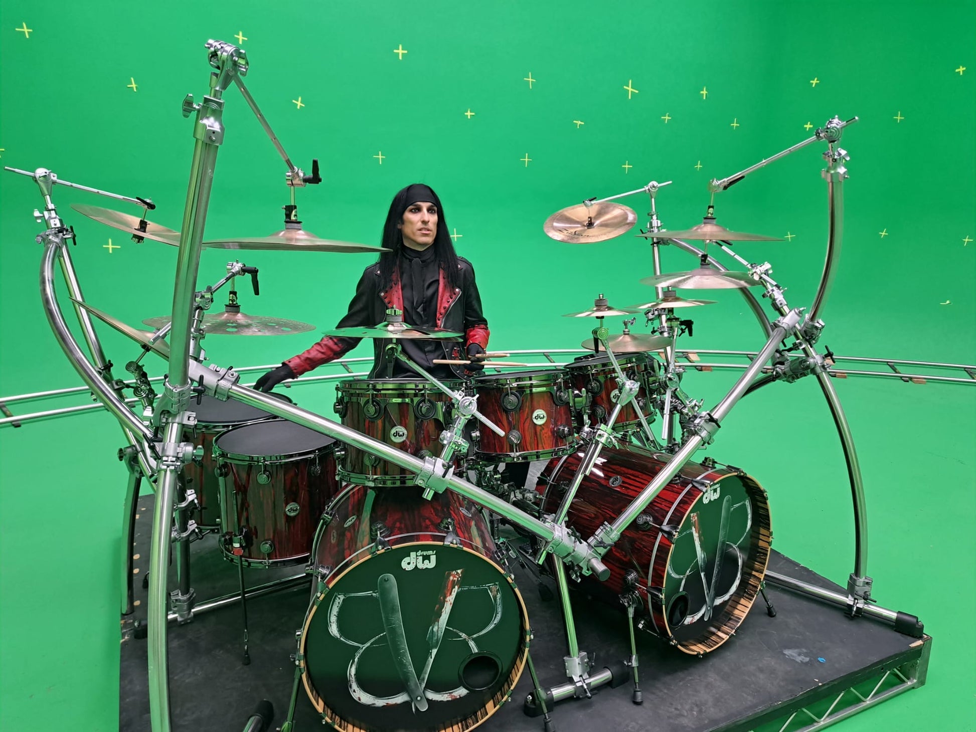 Custom "Bleeders" Black Veil Brides Leather Jacket