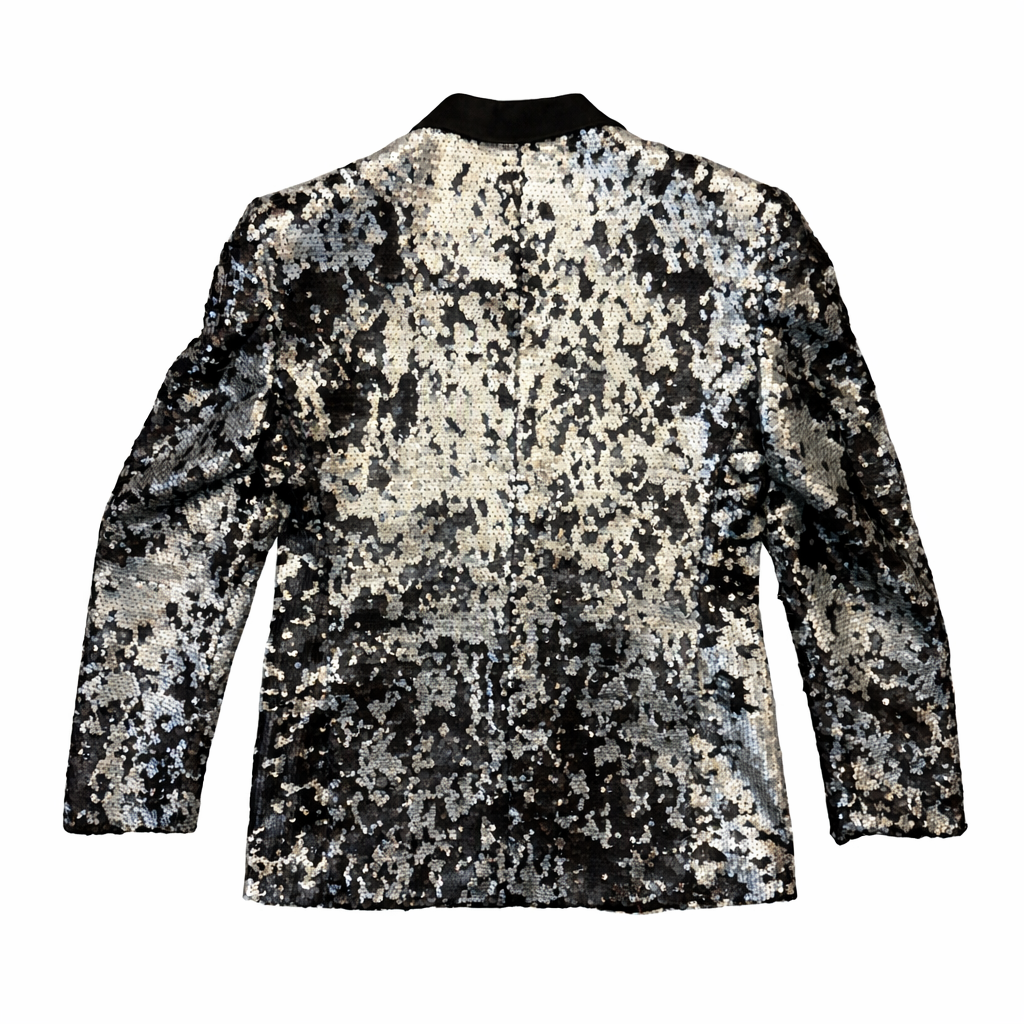 Black & Silver Sequins Statement Jacket
