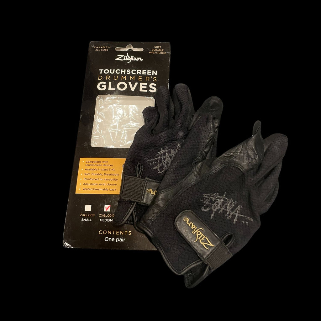 Autographed Zildjian Drummer Gloves Used On Tour