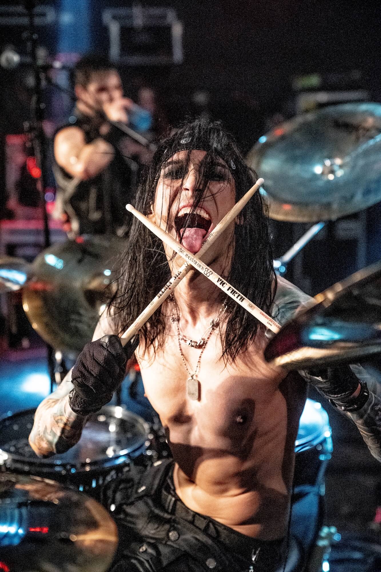 Clocks and Colours Sterling Silver Skull Safety Pin Necklace